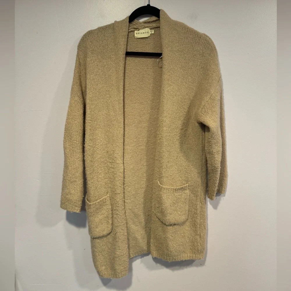 Brown oversized dreamers‎ cardigan